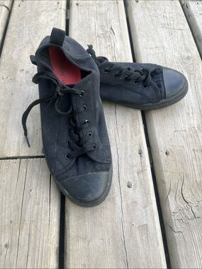Ardene Black Canvas Low-Top Sneakers Size 8